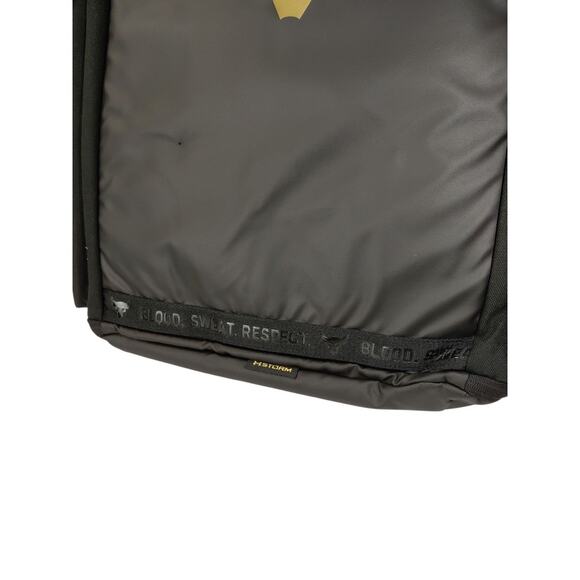 UA Under Armour Project Rock Backpack Adult Black Gold Duffle Gym Bag 1376459 - Picture 2 of 11